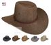 Herr linne mesh sommar Cowboy hatt hink hatt Fedora bred brätte fiske sol_voghion.com