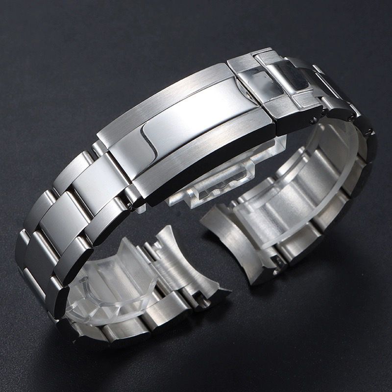 Óraszíjak fém szíj fekete zöld vízi szellem tömör rozsdamentes acél tengeralattjáró acél szíj 20/21 mm_voghion.com