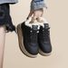 Sapatos femininos de inverno com sola, altura aumentada, calçados esportivos e de lazer de algodão grosso,_voghion.com