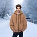 Herrenbekleidung Jugend-Kapuzenpullover mit Fleecefutter, Winter-Sherpa-Pulloverjacke mit doppelseitigem Plüsch, Slim Fit-Reißverschluss, lässige Streetwear_voghion.com