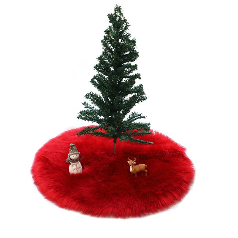 Flauschiger Weihnachtsbaumrock – weiche und gemütliche Weihnachtsdekoration, maschinenwaschbar, modernes minimalistisches Design für Wohnzimmer, Schlafzimmer oder gewerbliche Räume_voghion.com