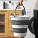 5/10/15L Portable Folding Bucket For Washing Outdoor Foldable Basin Silicone Water Bucket Camping Space Saving Car Wash Buckets_voghion.com