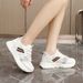 T020 Neue weiße Sneaker für Damen – Sommer und Herbst, dicke Sohle, vielseitige Freizeitschuhe mit Absatz, strapazierfähig_voghion.com