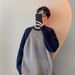 Color blocked round neck sweater for men, autumn and winter new style, loose and niche, inner layer, base knit sweater_voghion.com