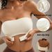 Wireless Strapless Push Up Bra For Women, Front Closure Seamless Bustier Tops, Comfortable Bralette With No Underwire_voghion.com