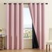 full blackout heat insulation curtains for bedroom with black lining room darkening noise reduction curtains_voghion.com