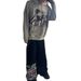 Herrenbekleidung Herren & Damen Streetwear Hoodie & Jogger Set – Locker sitzendes, lässiges Outfit mit geometrischem Print für Herbst/Winter (Schwarz, S-4XL)_voghion.com