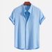 Clothing 2024 Summer New Short Sleeve Solid Color Men's Shirt Top_voghion.com