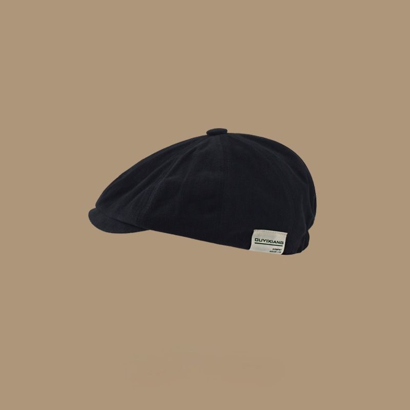 Unisex Daddy Hat Caramel Top Hat Retro Beret Men's And Women's Short Brim Octagon Hat_voghion.com