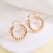 Brincos de argola geométricos elegantes, dourados, brilhantes, joias femininas de alta qualidade_voghion.com