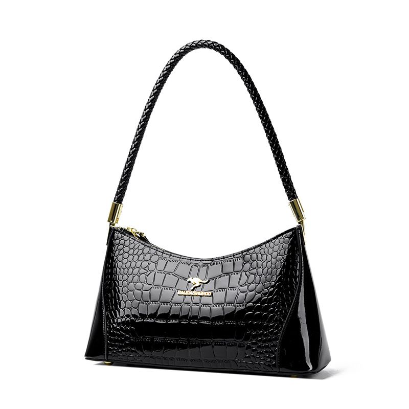 Women's Stylish Crocodile-Embossed Shoulder Bag - Sleek PU Crossbody Purse With Zipper For Daily EssentialsUnderarm Niche Versatile Crocodile_voghion.com