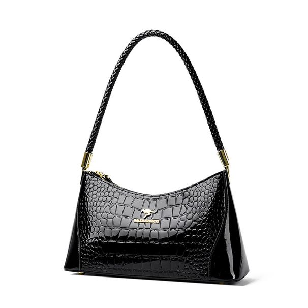Women's Stylish Crocodile-Embossed Shoulder Bag - Sleek PU Crossbody Purse With Zipper For Daily EssentialsUnderarm Niche Versatile Crocodile_voghion.com