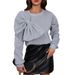 Women's With High-End Feel, European Style, Loose Fit, Slimming, Bowknot, Long Sleeve Sweatshirt For Spring And Autumn_voghion.com