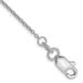 14K White Gold 10 Inch 1mm Round Open Link Cable With Lobster Clasp Anklet_voghion.com