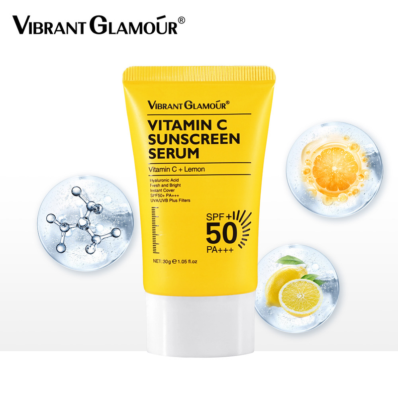 Sunscreen Vitamin C Sunscreen SPF50+ Waterproof Isolating UV P+++ Moisturizing Brightening Sunscreen_voghion.com