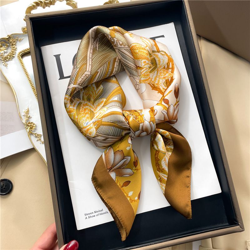 Yulan – bandeau carré moyen élégant à fleurs pour femmes, nouveau Style ancien chinois, motif du palais Xiangyun_voghion.com