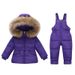 Warmes Schneeanzug-Set für Mutter und Kind mit Overall – Verdickter Winter-Puffer-Overall für Jungen und Mädchen von 1–5 Jahren (Schwarz, Beige, Rosa, Lila)_voghion.com