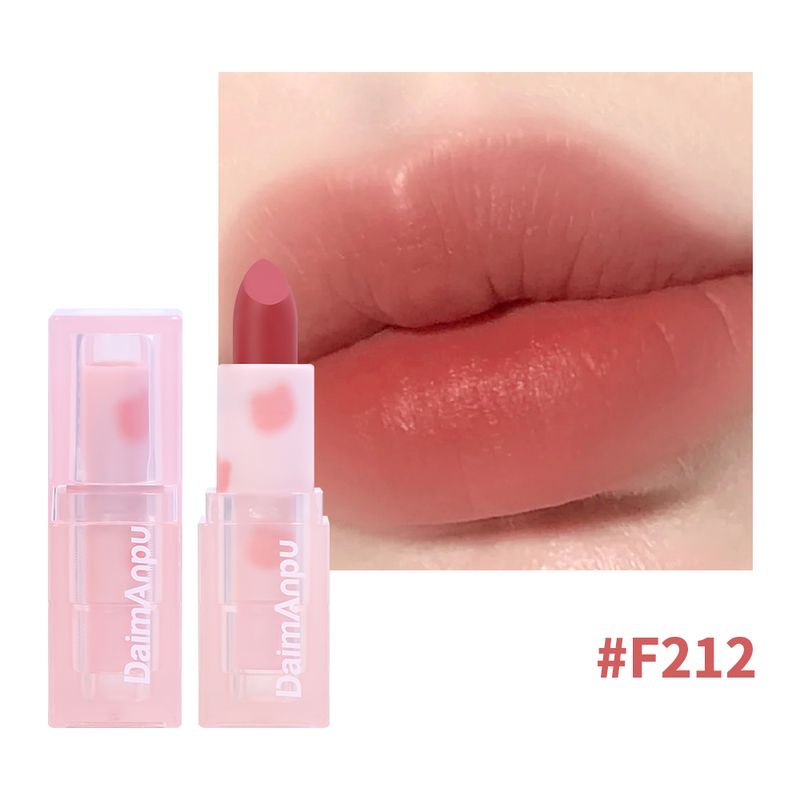 Matte Cute Bear Nude Lipstick Waterproof Long Lasting Non-Stick Cup Sexy Nude Red Lip Tint Veet Lipstick L_voghion.com
