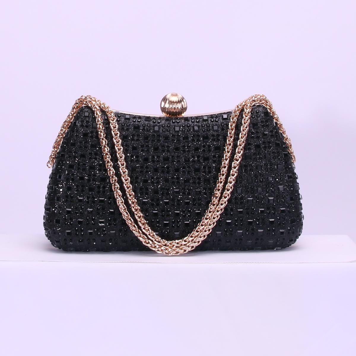 Borse da donna a mano, a forma di gnocco, a doppia faccia, grandi e piccole, quadrate, con diamanti, a doppia catena, per feste, all'ingrosso_voghion.com