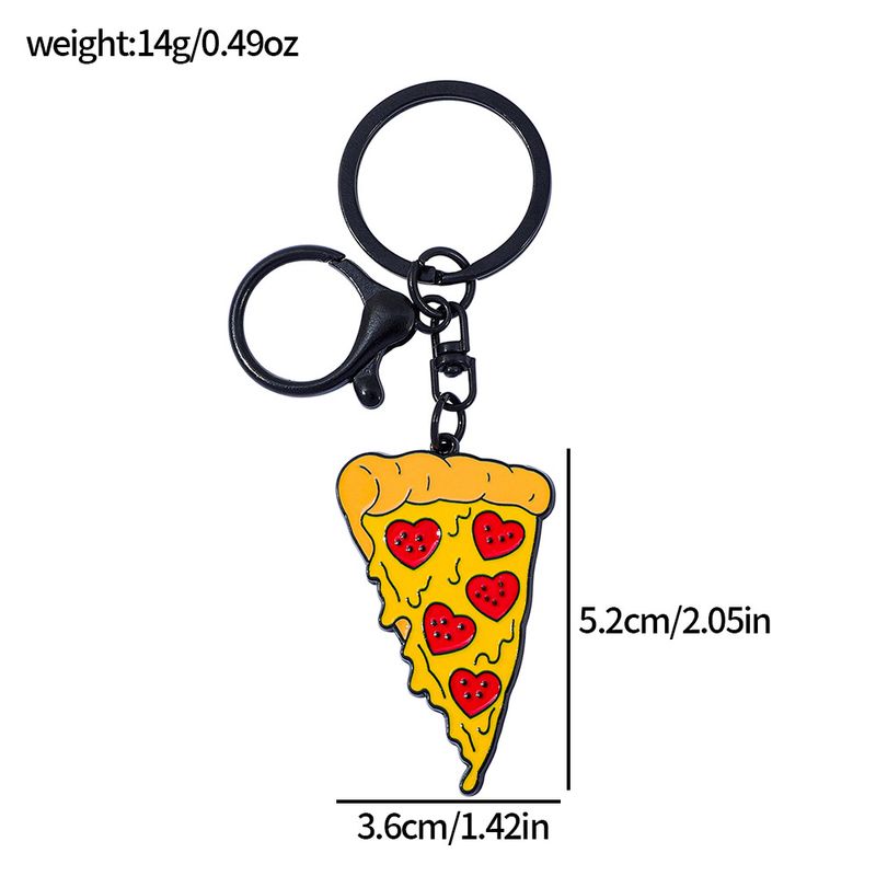 Creative Gourmet Style Keychain, Pizza Box And Pizza Sliced Styling Zinc Alloy Keychain Ornament Pendant_voghion.com