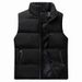 Autumn And Winter Tank Top Sleeveless Down Cotton Thermal Standing Collar Korean Version Handsome Sweetheart For Men's_voghion.com