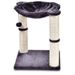 Small Climbing Frame Integrated Sisal Scratching Post With Cat Teaser Toy Plush Wear-resistant Pet Supplies_voghion.com