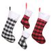 001 Qiaochi 2024 Cross-Border New Product Festive Atmosphere Decoration Large And Small Two-Color Plaid Christmas Stocking_voghion.com