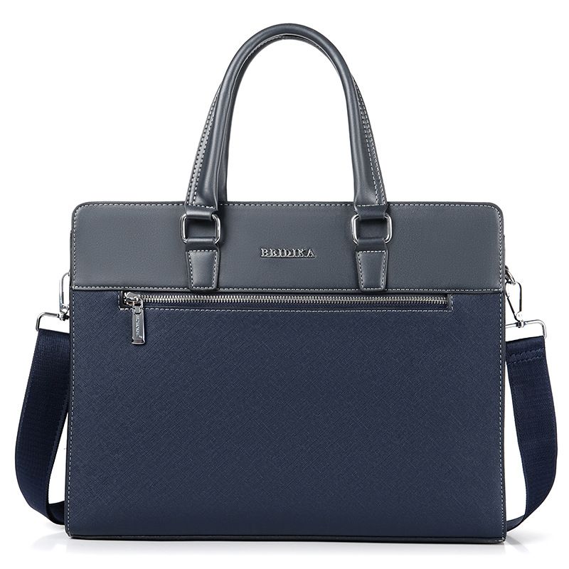 Fashion Brand Large Capacity Men's Business Briefcase Casual Men's Bag Handbag Women's Commuter Crossbody Leather Computer Bag_voghion.com