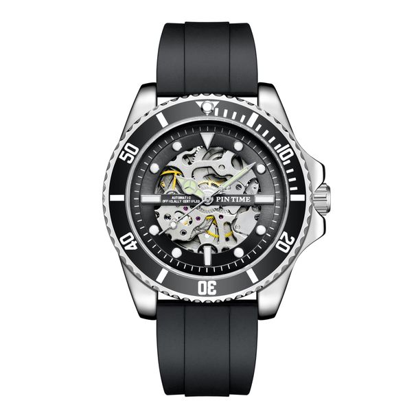 Men's Automatic Mechanical Watch With Date Display, Waterproof 30M, Stainless Steel Case, Rose Gold Clasp, Round Dial, Business Casual Style_voghion.com