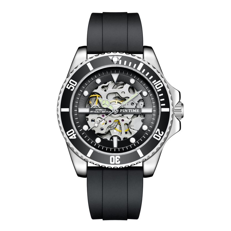 Men's Automatic Mechanical Watch With Date Display, Waterproof 30M, Stainless Steel Case, Rose Gold Clasp, Round Dial, Business Casual Style_voghion.com