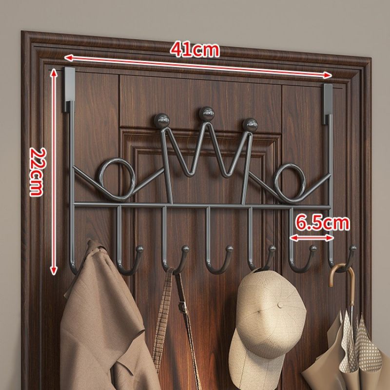 Over-the-Door No-Drill Household Bathroom Hook Bedroom Door Clothes Rack_voghion.com