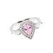 Pink Color Zircon Women's Water Droplet Micro Set Full Simulation Diamond Ring_voghion.com