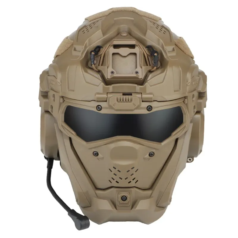 Tactical Assault Airsoft Helmet II With Mask Headset Anti-Fog Fan NV Stand Military Hunting Paintball Casque Airsoft Equipment_voghion.com