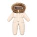 Premium Snowsuit For Toddlers - 85% White Duck Down One-Piece Winter Suit With Detachable Crotch (90-120cm)_voghion.com