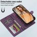 2 in 1 Removable Cards Solt Flip Leather Wallet Case For iPhone 16 15 Pro Max 14 Plus 16 13 12 11 SE 2022 XR XS Magnetic Bag Cover_voghion.com