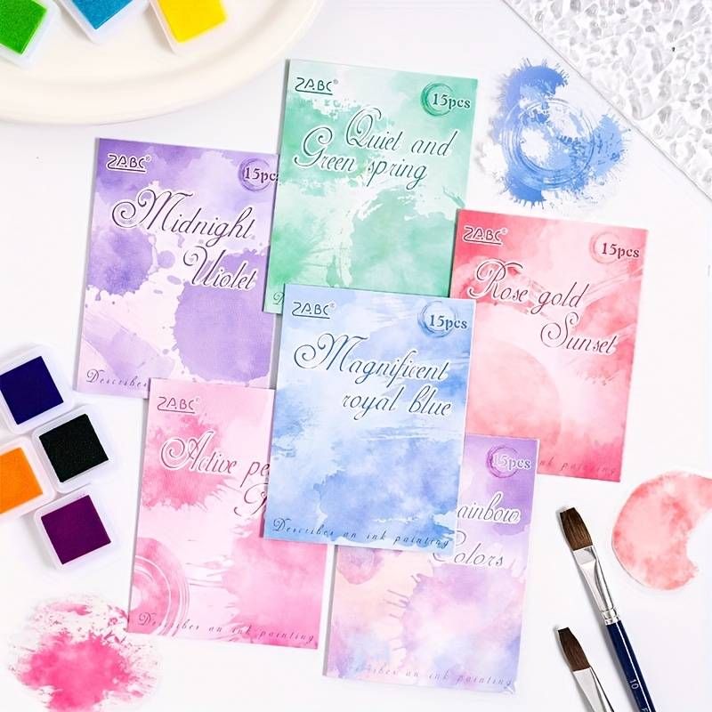90pcs/6pack Watercolor Romantic Series PET Stickers, High Aesthetic Value Creative Stickers, Suitable For Scrapbooks_voghion.com