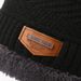 Unisex Hat Men's scarf gloves three-piece neck one plus cashmere warm knit hat_voghion.com