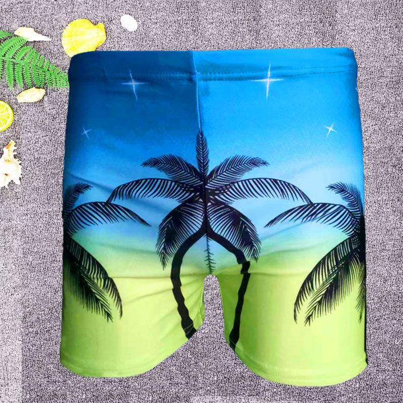 Hot selling men's swimming pants, fashionable, comfortable, and awkwardly resistant printed flat angle hot spring swimming pants_voghion.com