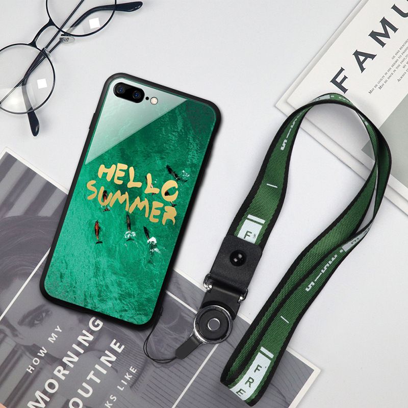Applicabile a Huawei p20plus p30 p40lite p50Pro ins custodia per telefono in vetro verde oceano coppia_voghion.com