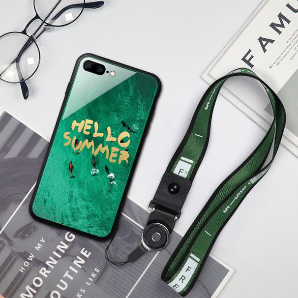 Applicabile a Huawei p20plus p30 p40lite p50Pro ins custodia per telefono in vetro verde oceano coppia_voghion.com