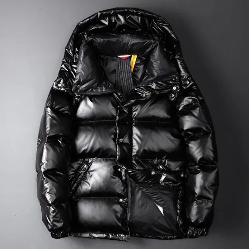 Weiße Enten Daunen jacke Männer warme Kapuze dicke Daunen jacke Mann Puffer Jacke Shortdown Mäntel für Männer Winter Luxus hohe Qualität_voghion.com