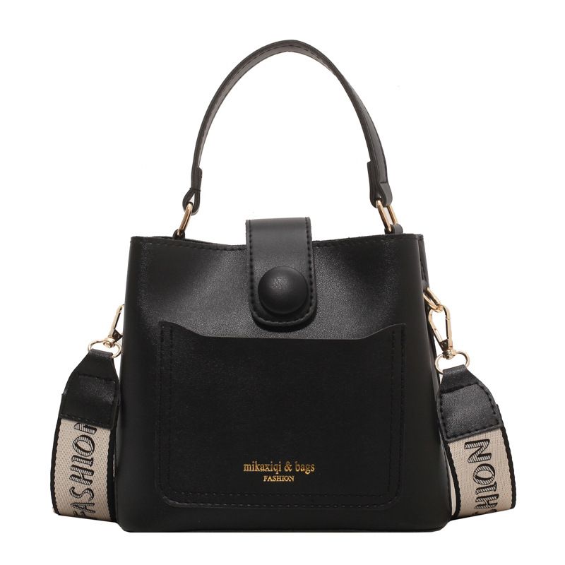 Borsa da donna Borsa a tracolla portatile da donna alla moda Borsa a secchiello retrò a tracolla_voghion.com