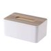Living Room Desktop Japanese Style Wooden Tissue Box Plastic Simple Tissue Dispenser Creative Household Multifunctional Storage Box_voghion.com
