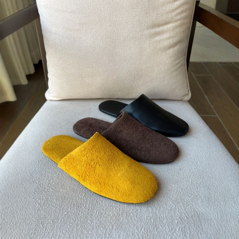 2024 New Leather Comfortable Flat Bottom Baotou Dragging With One Foot Lazy Slippers For Women's Casual Outerwear Muller_voghion.com