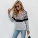 Early Autumn Casual Women's Leopard Print Patchwork Long Sleeve Base Shirt For Women_voghion.com