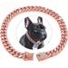 New Pet Dog Chain Cuban Collar With Safety Buckle Metal Cuban Artificial Diamond Dog Collar Necklace_voghion.com