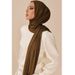 A Hijab Scarf Made Of Modar Cotton Sport Shirt Fabric, A Muslim Long Scarf, In A Single Color, Soft, Tie, Women's Headscarf, Hair Band, 170 X 60 Cm._voghion.com