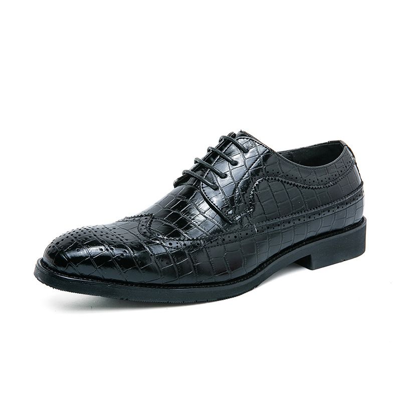 Traje de negocios de piel con estampado de cocodrilo, para primavera y verano, estilo inglés para boda de novio con flores en bloque para hombre_voghion.com