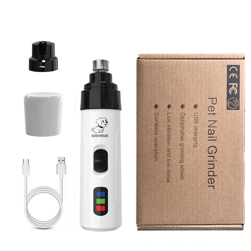 Tagliaunghie elettrico a LED ricaricabile a 2 velocità per cani e gatti, completamente automatico_voghion.com