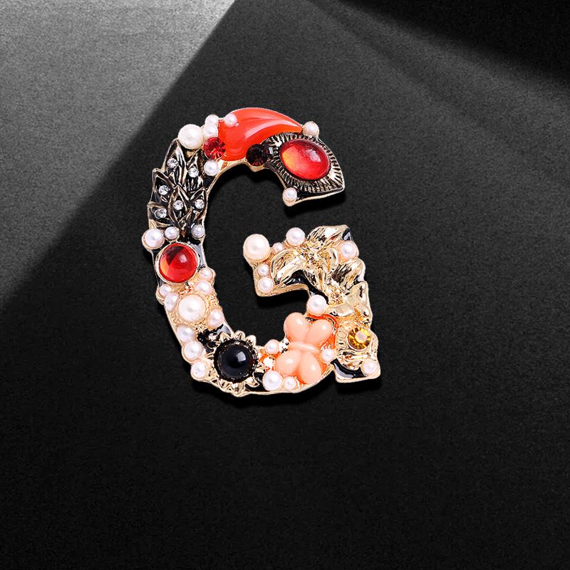 Designer vintage mode rhinsten Pearl monogram corsage højkvalitets broche frakke frakkenål_voghion.com